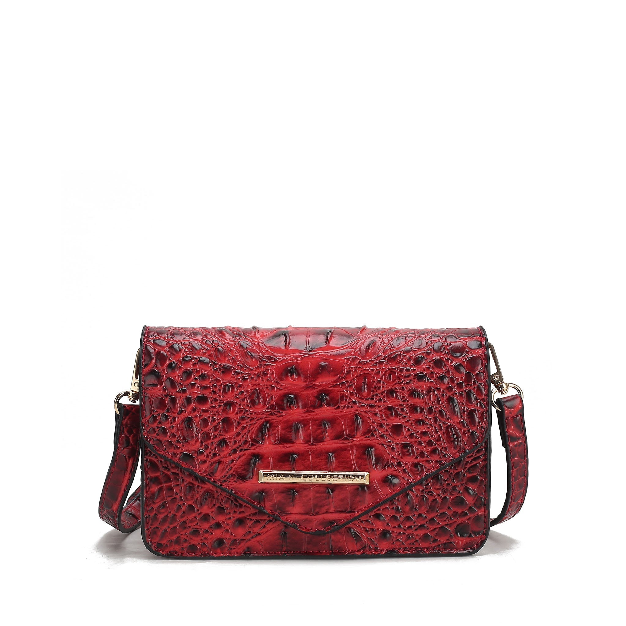 Vanta Solid Croc Saddle Bag