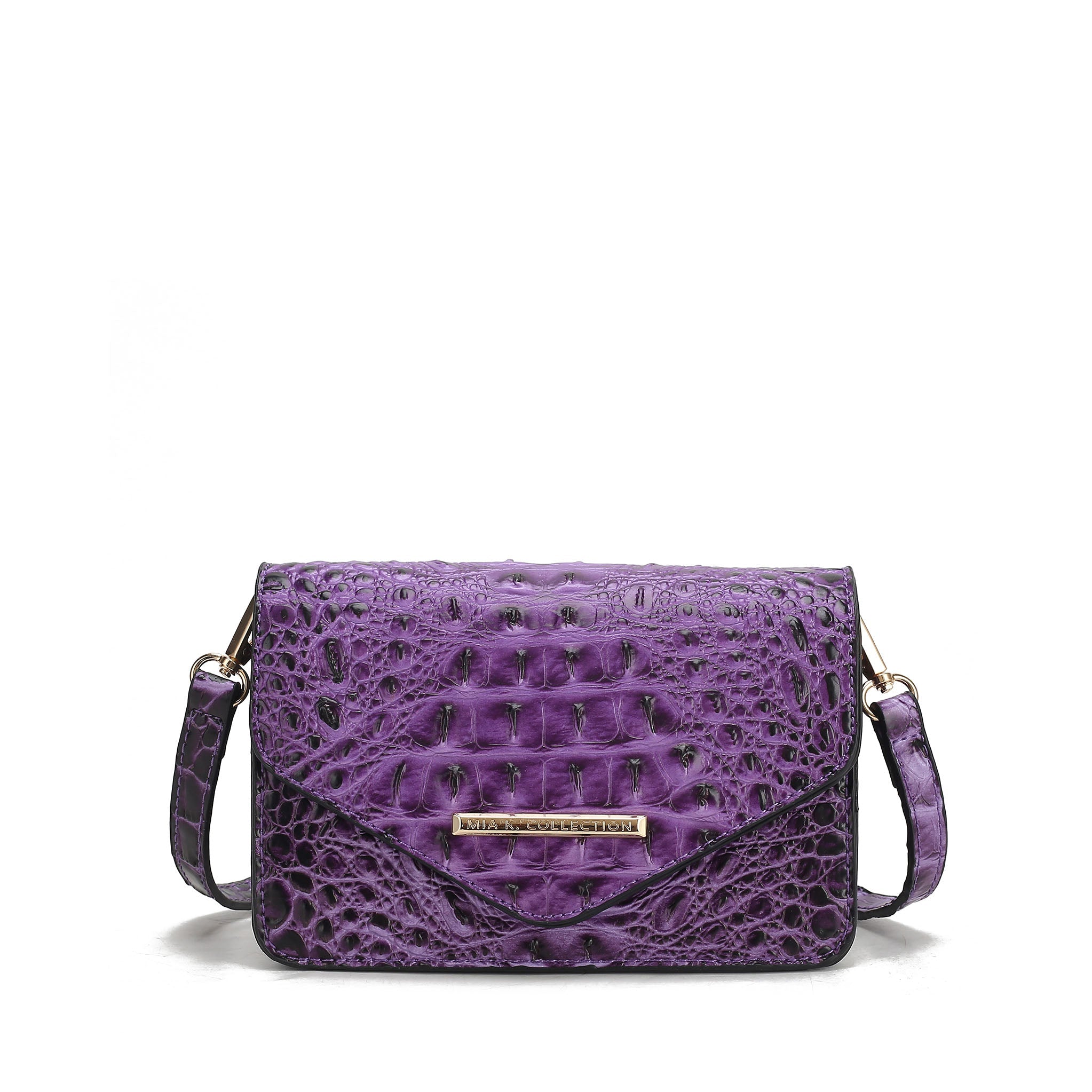Vanta Solid Croc Saddle Bag
