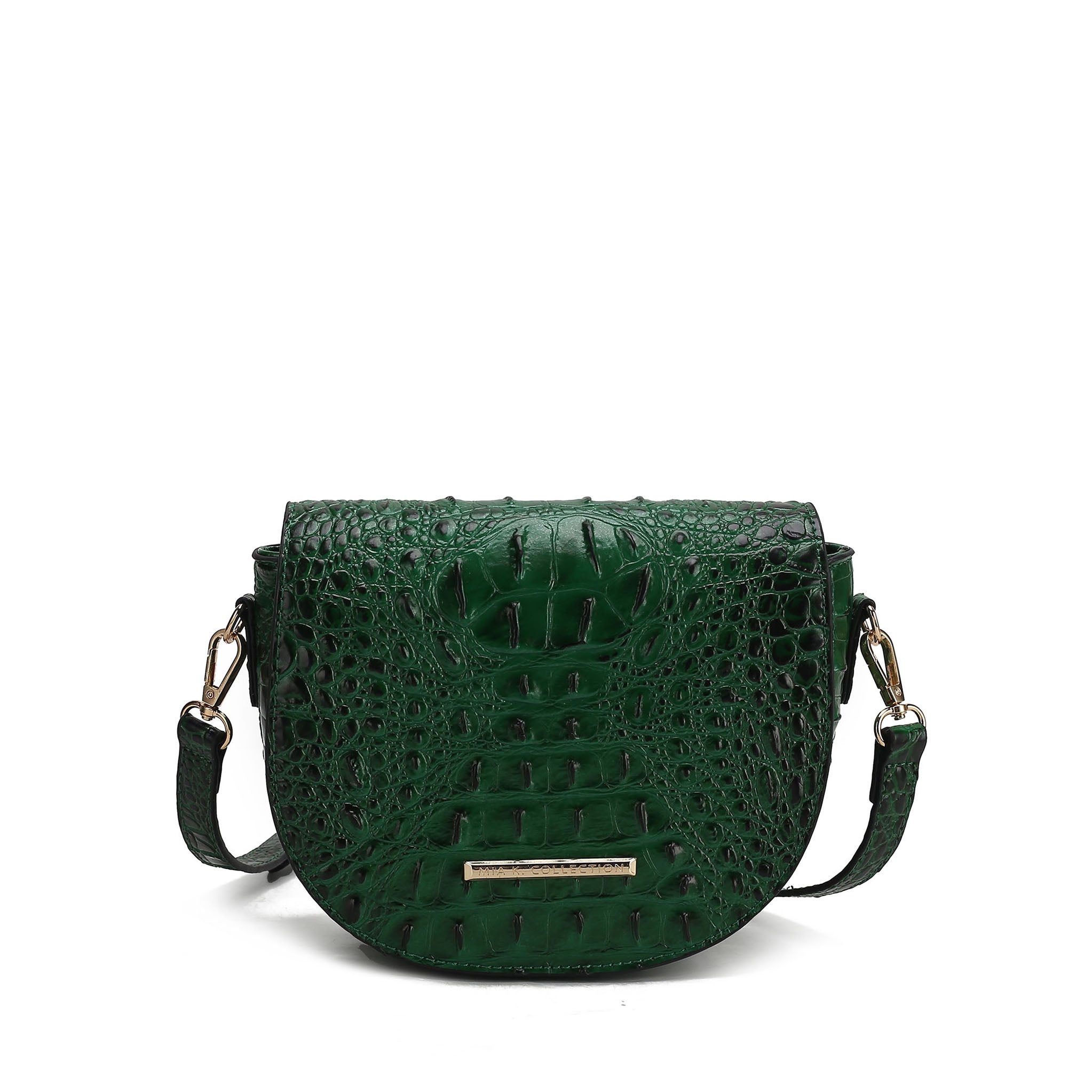 Amalia Solid Croc Crossbody Bag
