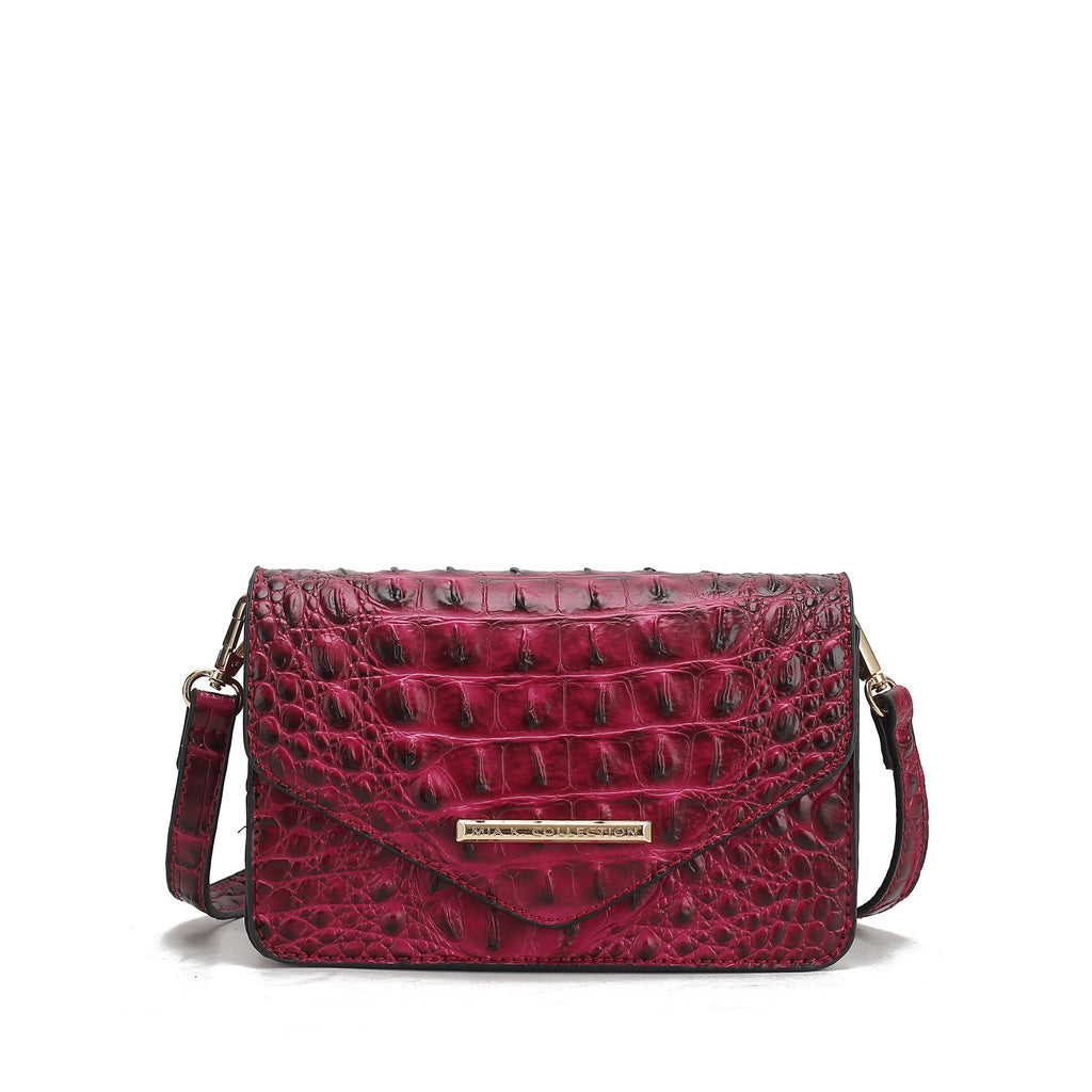 Vanta Solid Croc Saddle Bag