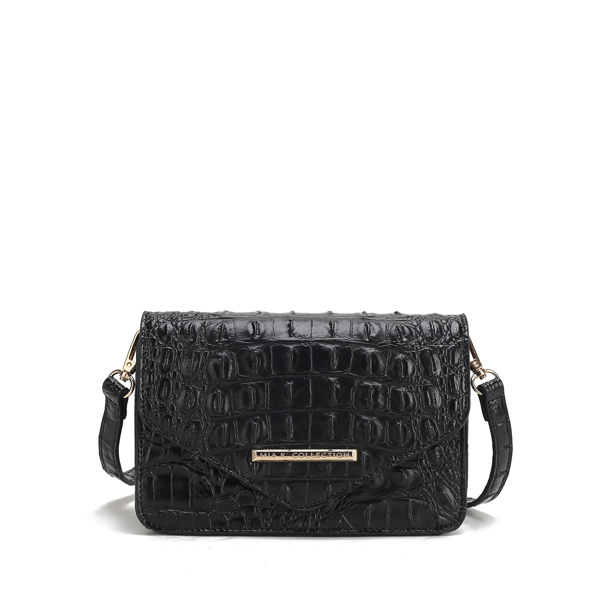 Vanta Solid Croc Saddle Bag