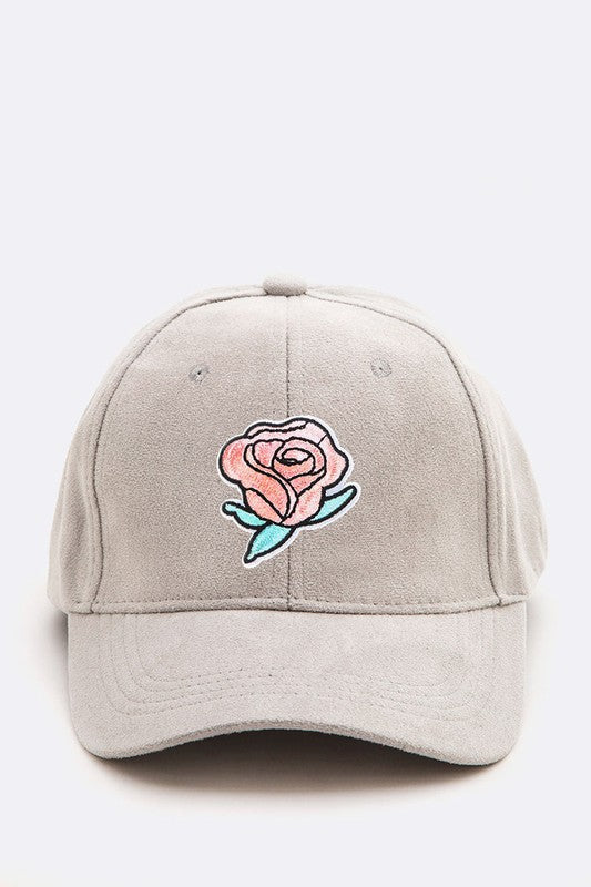“Rose Voyage” Suede Cap