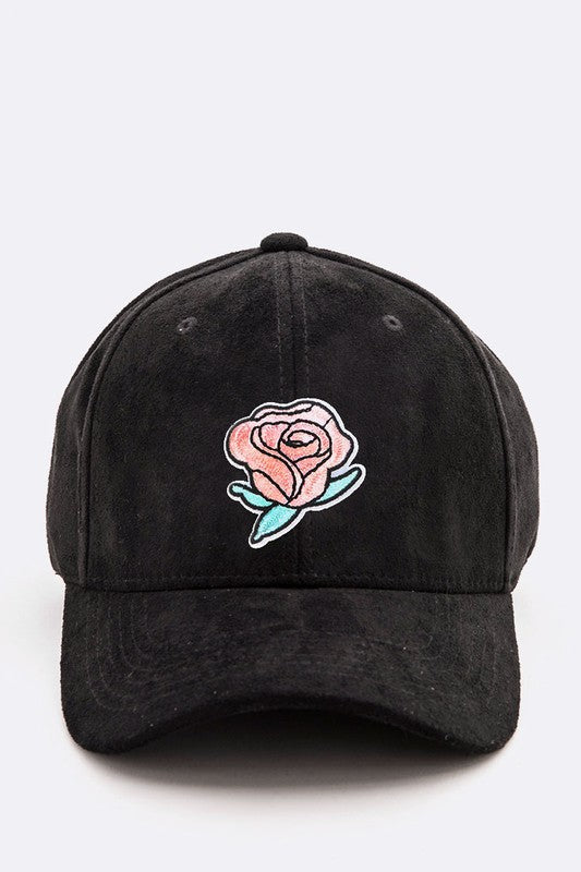 “Rose Voyage” Suede Cap