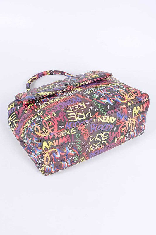“ Creative Graffiti” Convertible Shoulder Bag
