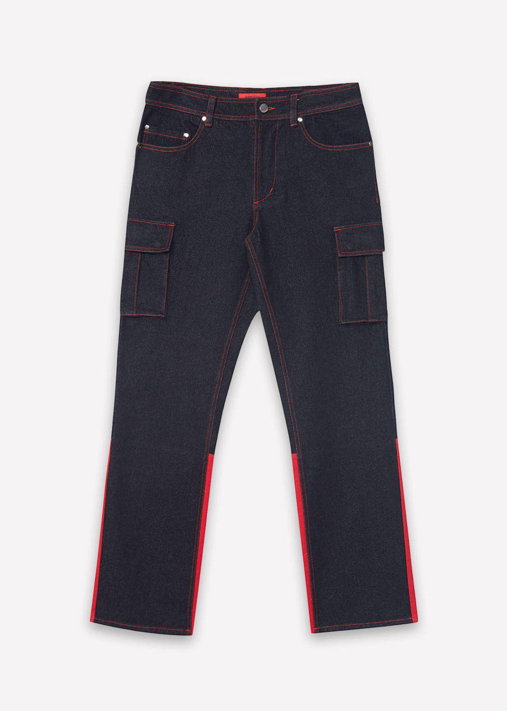 Blank State Men's Cargo Denim in Black/Red