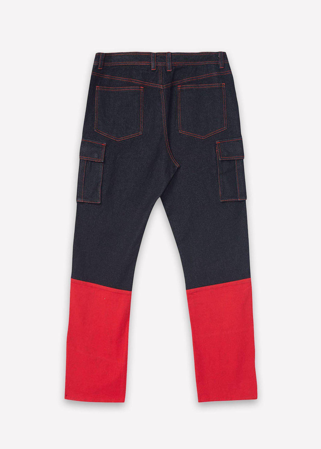 Blank State Men's Cargo Denim in Black/Red