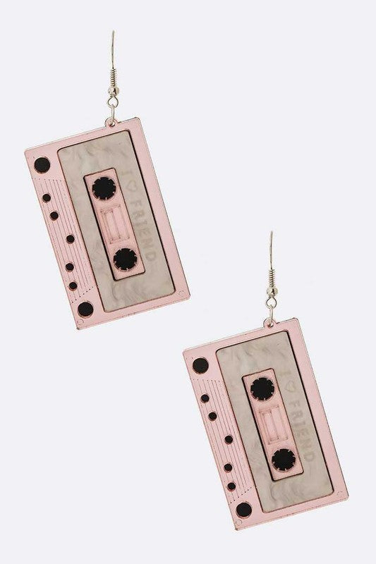 Cassette Tape Acrylic Earrings