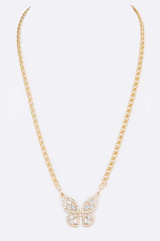 Crystal Butterfly Necklace