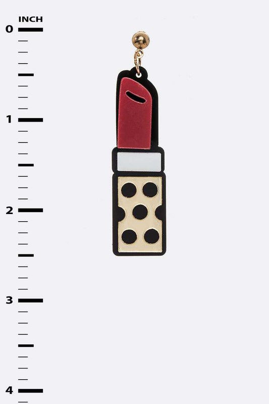 Acrylic Lipstick Iconic Earrings