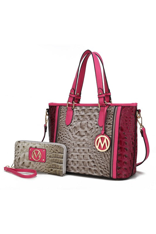 “Lizza” Tote Handbag with Wallet