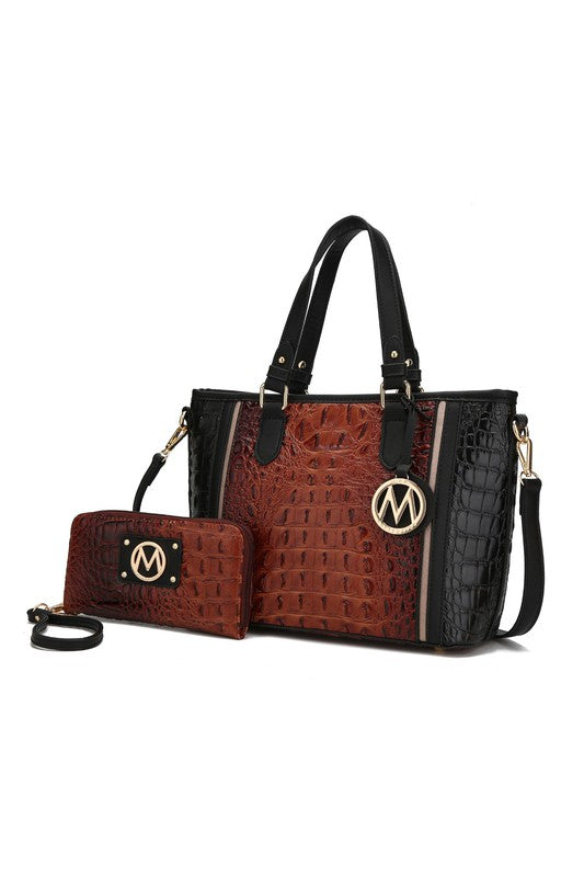 “Lizza” Tote Handbag with Wallet