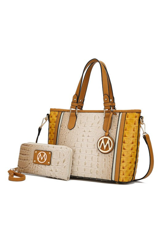 “Lizza” Tote Handbag with Wallet