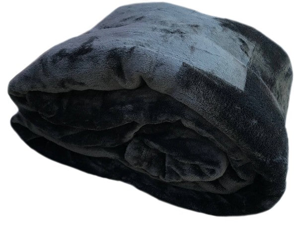 Black Throw Flannel Blanket