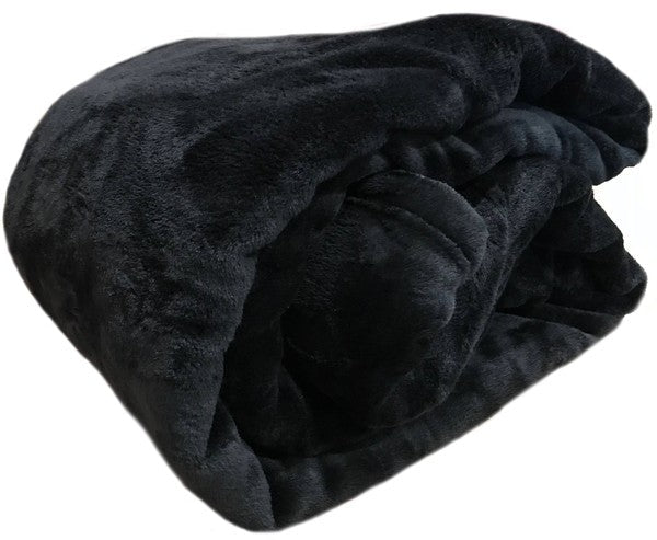 Black Throw Flannel Blanket