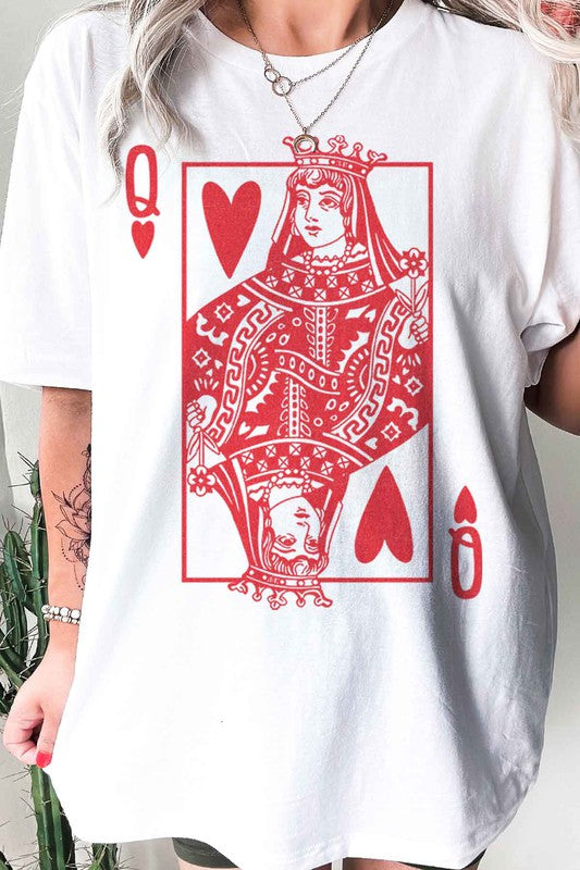 “QUEEN OF HEARTS”GRAPHIC TEE