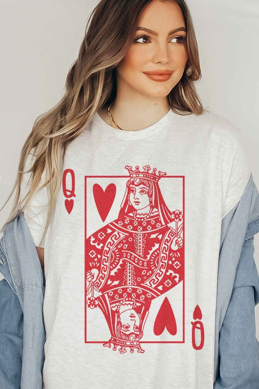 “QUEEN OF HEARTS”GRAPHIC TEE