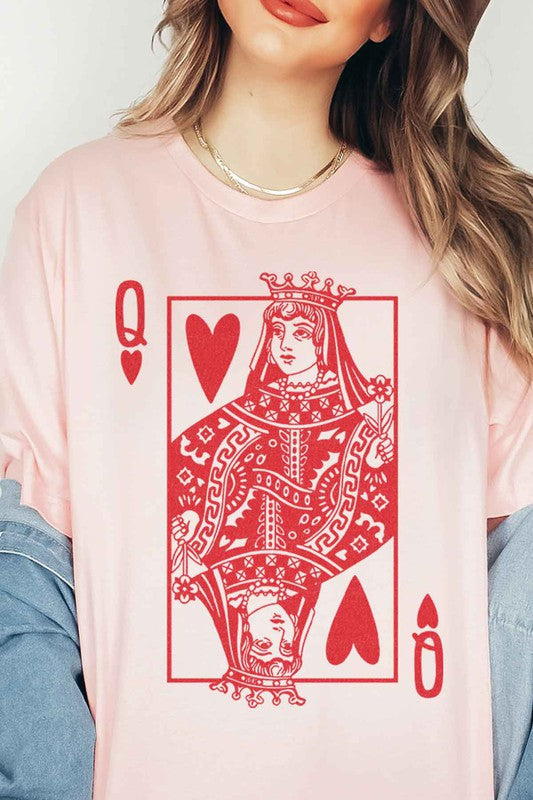 “QUEEN OF HEARTS”GRAPHIC TEE