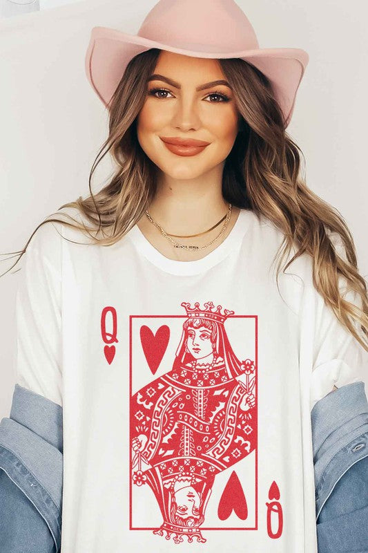 “QUEEN OF HEARTS”GRAPHIC TEE