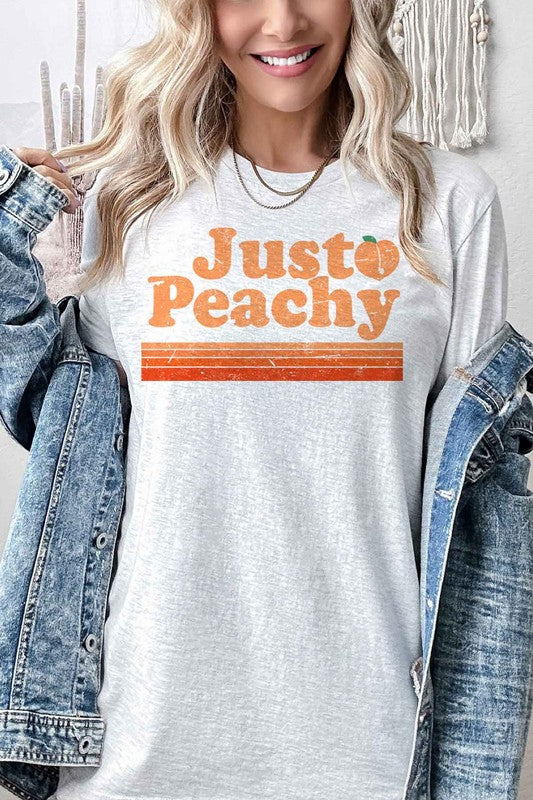 “JUST PEACHY” GRAPHIC TEE
