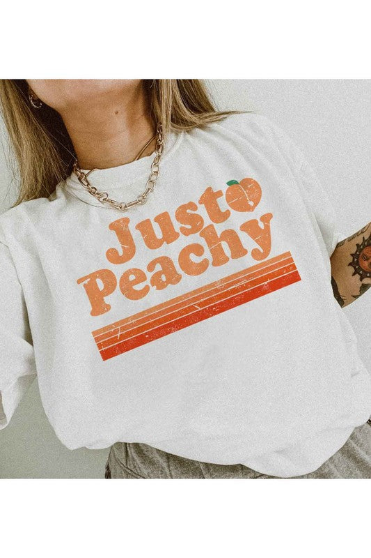 “JUST PEACHY” GRAPHIC TEE