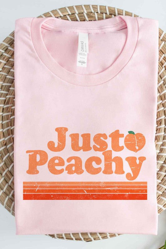 “JUST PEACHY” GRAPHIC TEE