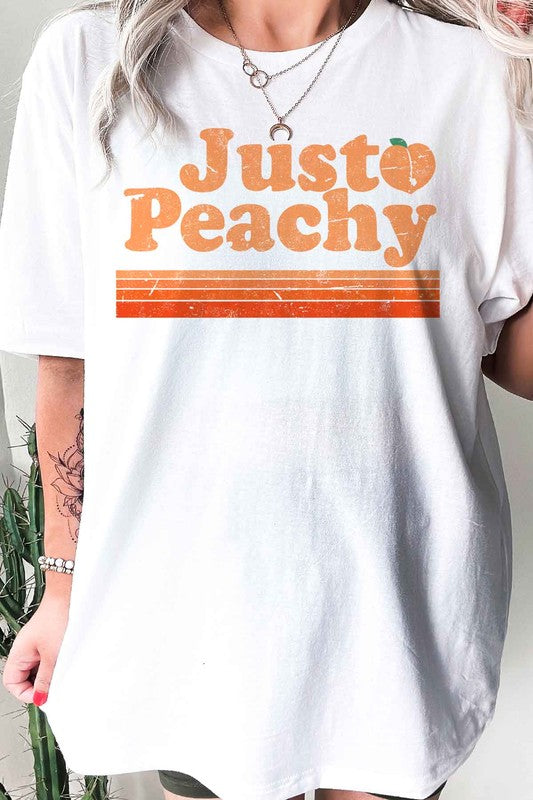 “JUST PEACHY” GRAPHIC TEE