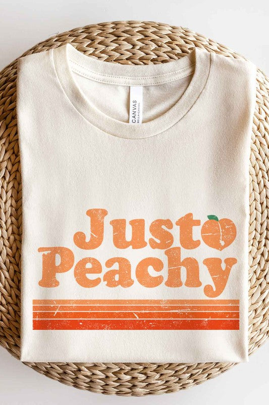 “JUST PEACHY” GRAPHIC TEE
