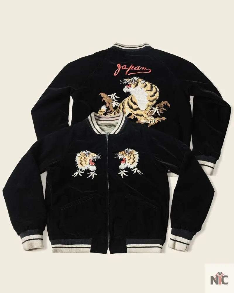 1950s Reversible Acetate Souvenir Jacket – Falcon × Tiger