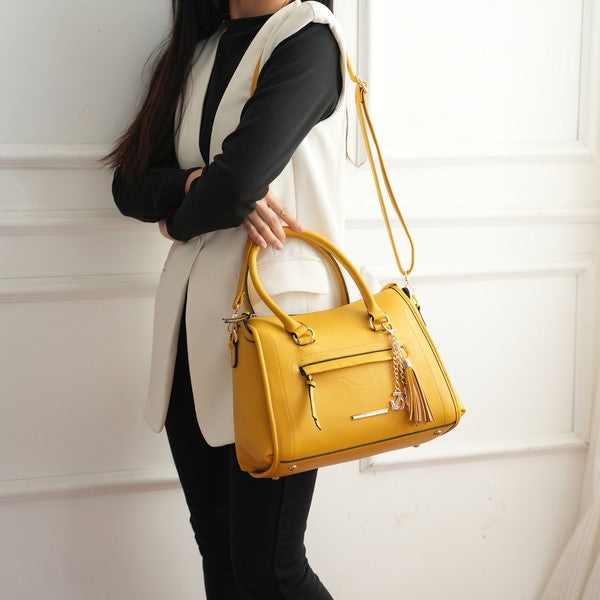 Valeria Satchel with Keyring by Mia K