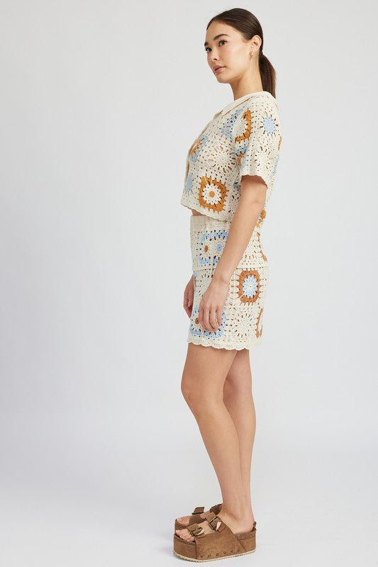 “Evening Vibes” Mini Skirt