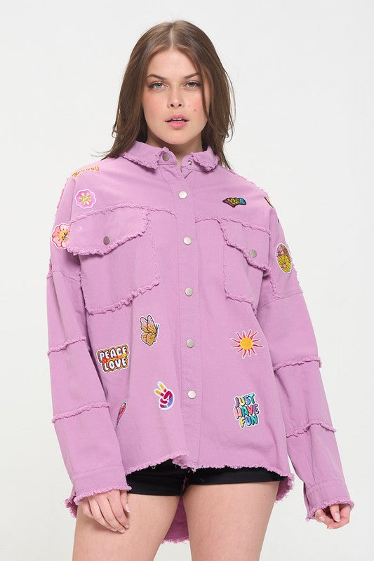 “Girl Scoutz” Button Down Top