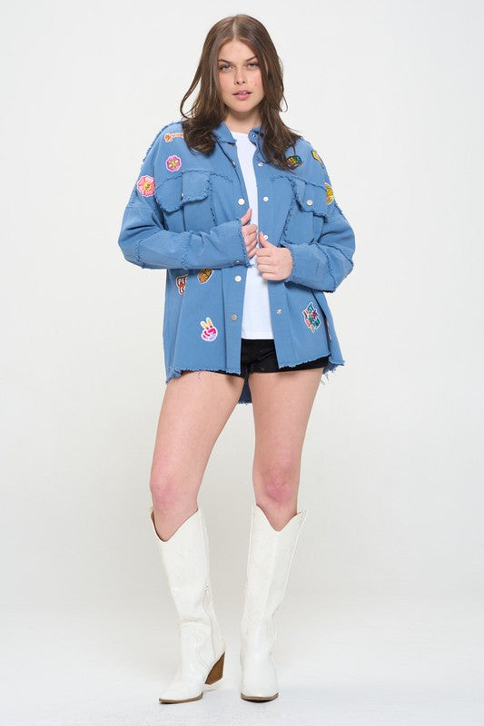 “Girl Scoutz” Button Down Top