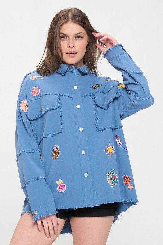 “Girl Scoutz” Button Down Top