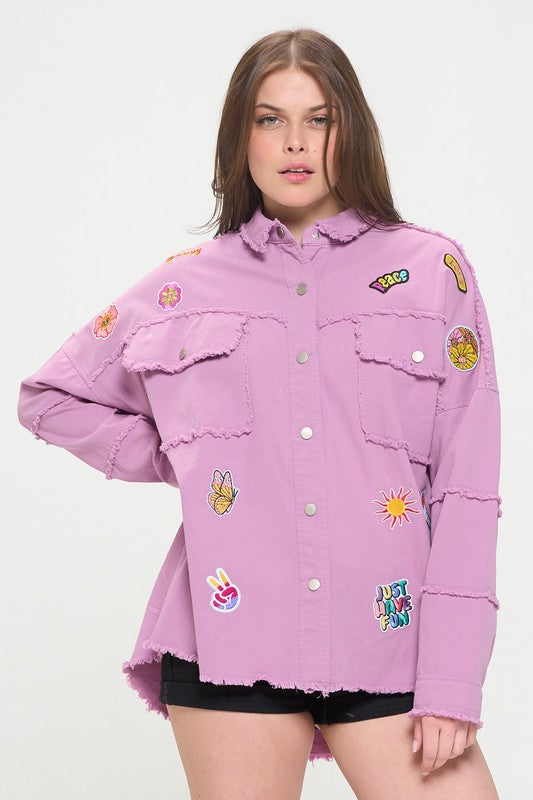 “Girl Scoutz” Button Down Top