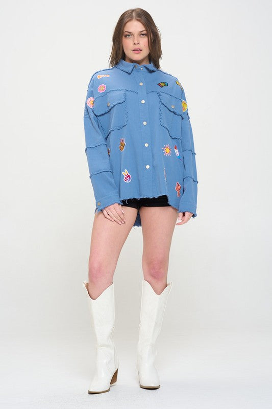 “Girl Scoutz” Button Down Top