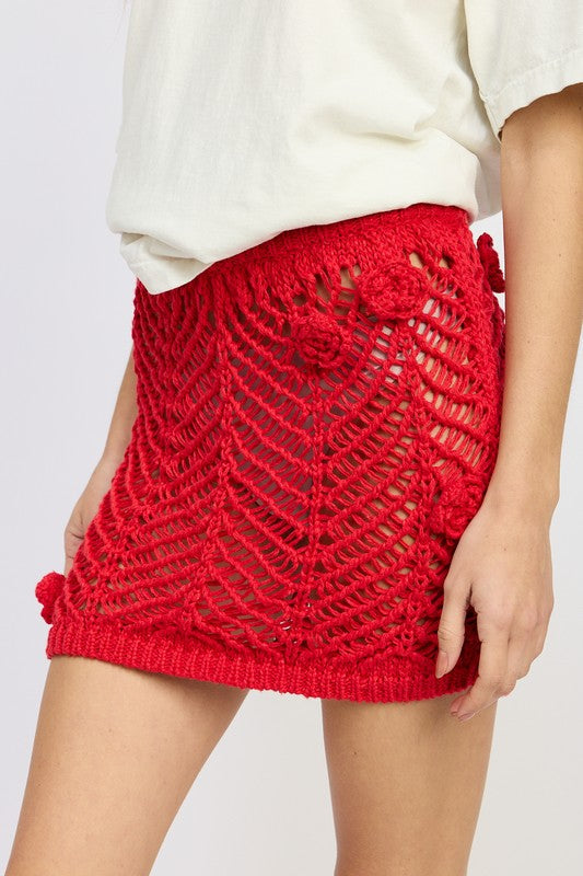 “Knot UR Type” Crochet Mini Skirt