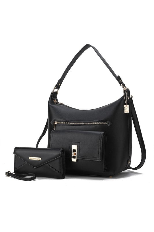 “Clara” Shoulder Bag with Wristlet Wallet