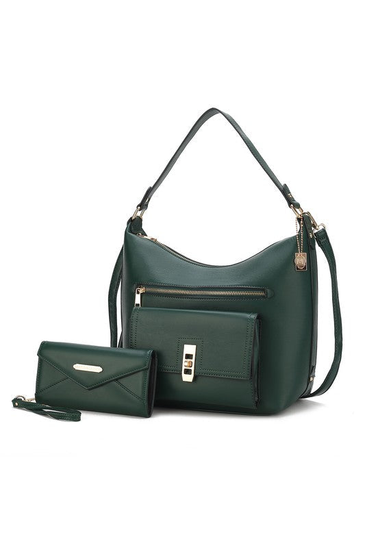“Clara” Shoulder Bag with Wristlet Wallet