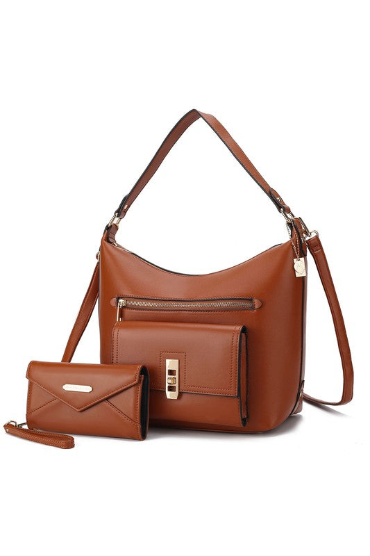 “Clara” Shoulder Bag with Wristlet Wallet