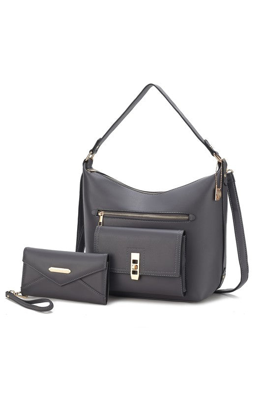 “Clara” Shoulder Bag with Wristlet Wallet