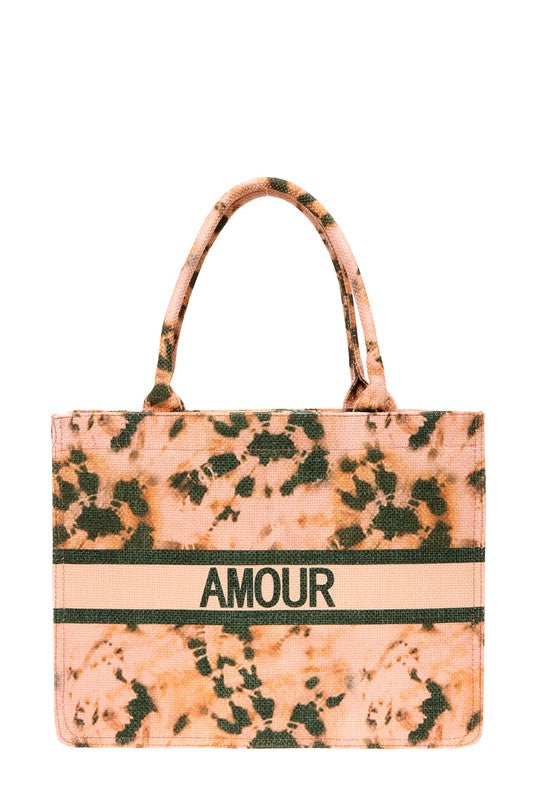 “AMOUR” Geometric Tote Bag