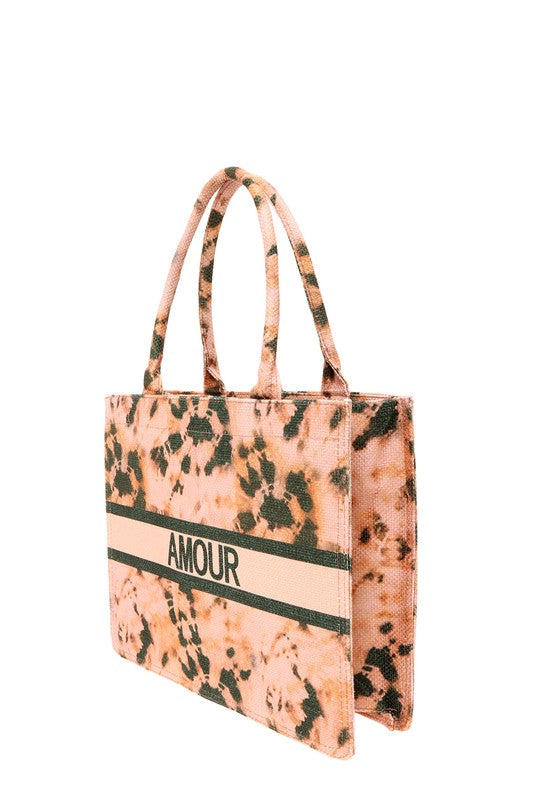 “AMOUR” Geometric Tote Bag