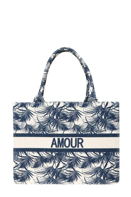 “AMOUR” Tropical Tote Bag