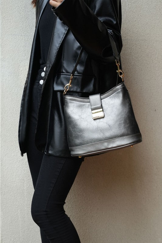 “Pilar” Vegan Leather Shoulder Bag