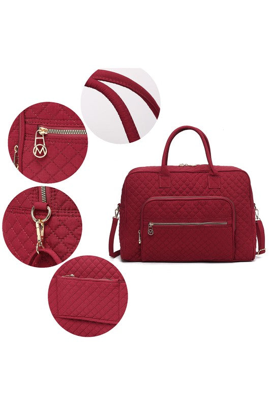 “Jayla” Quilted Duffle Bag