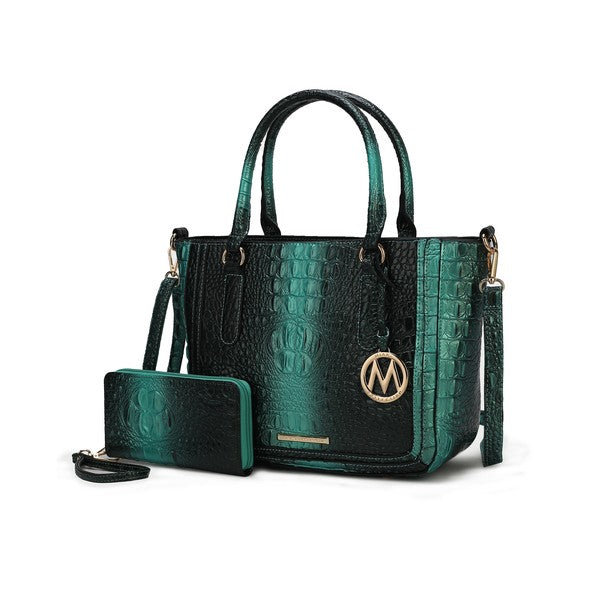 MKF Aphelia Croc-Embossed Handbag
