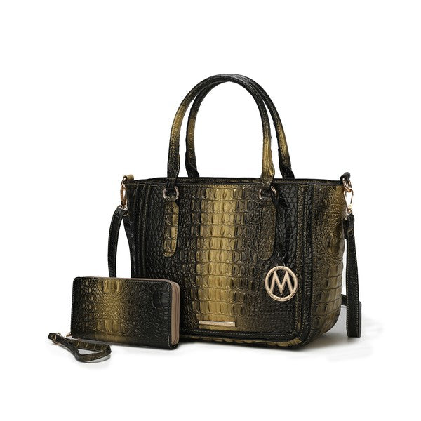 MKF Aphelia Croc-Embossed Handbag