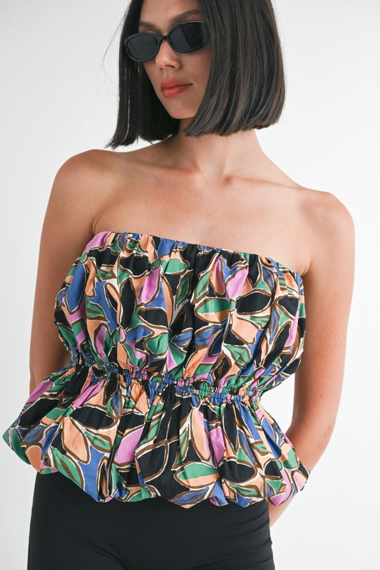 BUBBLE HEM BANDEAU TOP