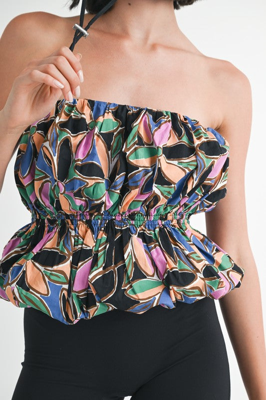 BUBBLE HEM BANDEAU TOP