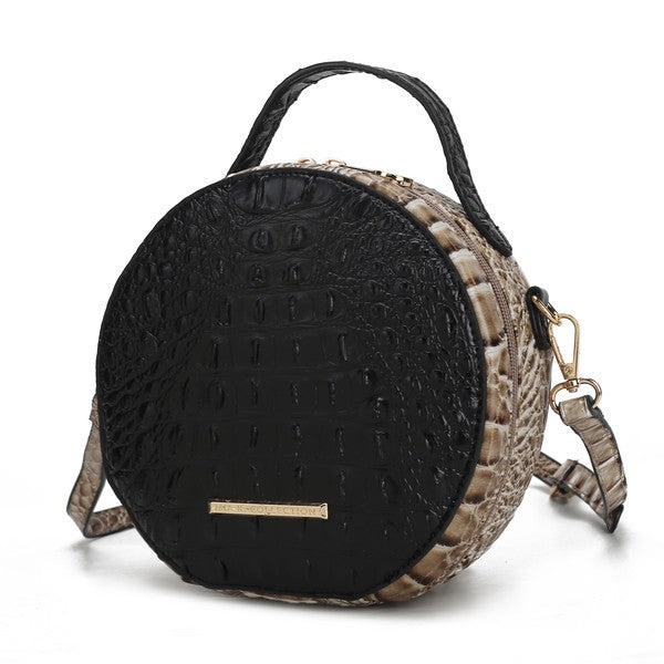 MKF Ynnari Croc-Embossed Crossbody Bag